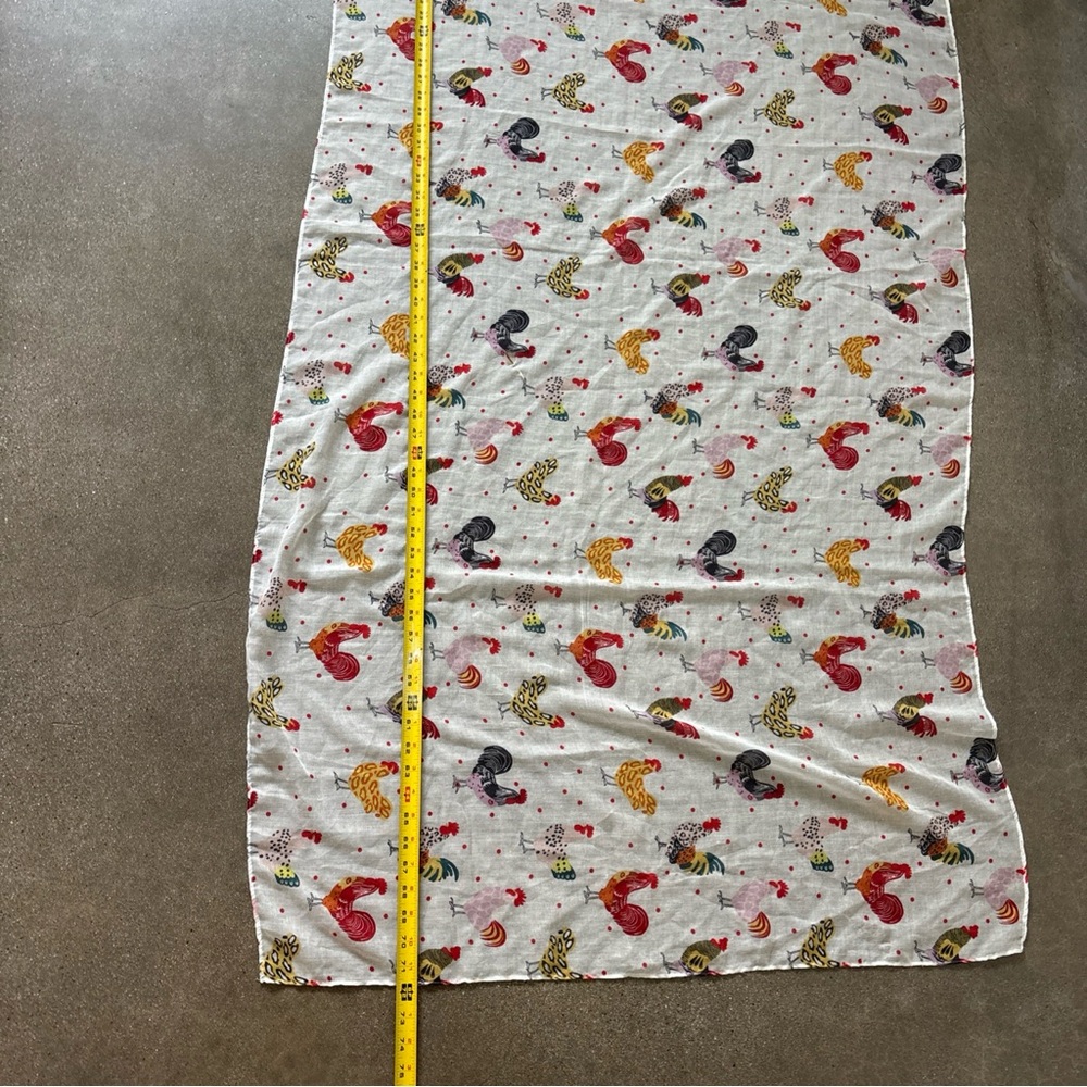 Colorful Rooster Print Scarf - Picture 12 of 12